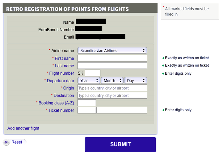 Sas Eurobonus Registrera Poäng I Efterhand